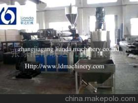 供應1000kg/h 塑料雙階造粒機及廢塑料回收造粒機組